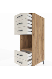 Kronos Dolap Tek Raflı 5 Çekmeceli 44x59x134 Çam-Aytaşı