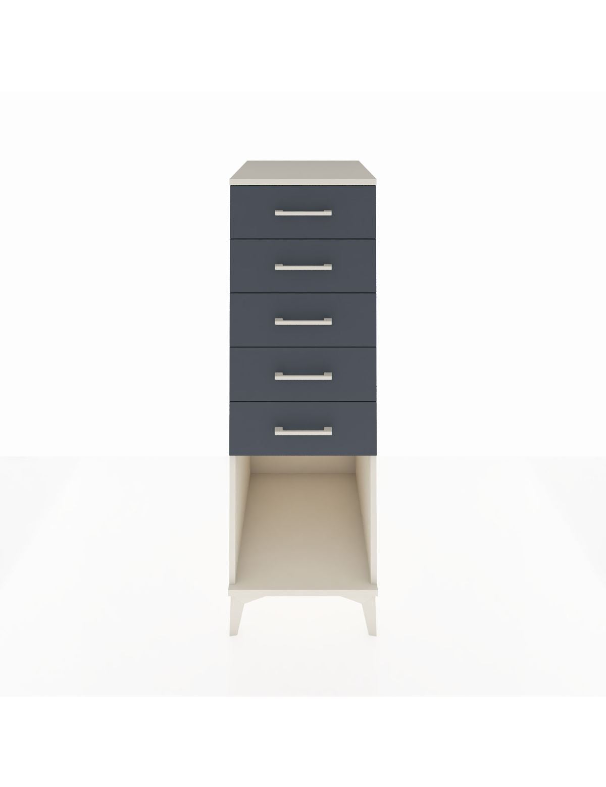 Kronos Dolap 5 Çekmeceli 44x59x134 Aytaşı-Antrasit