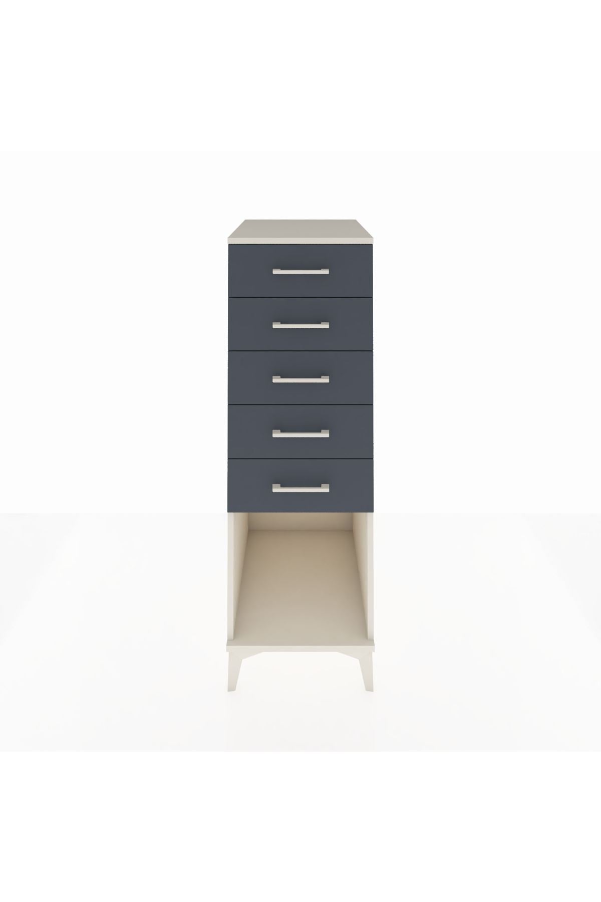 Kronos Dolap 5 Çekmeceli 44x59x134 Aytaşı-Antrasit