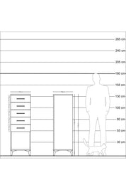 Kronos Dolap 5 Çekmeceli 44x59x134 Aytaşı-Çam
