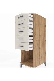 Kronos Dolap 5 Çekmeceli 44x59x134 Çam-Aytaşı