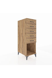 Kronos Dolap 5 Çekmeceli 44x59x134 Çam-Çam