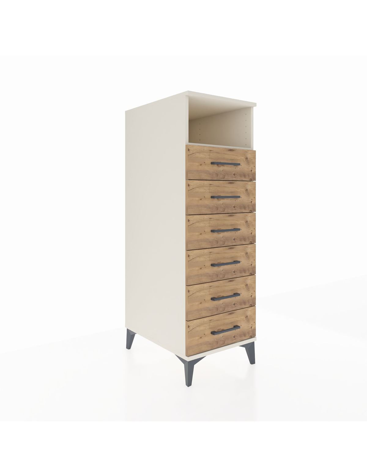 Kronos Dolap Tek Raflı 6 Çekmeceli 44x59x134 Aytaşı-Çam