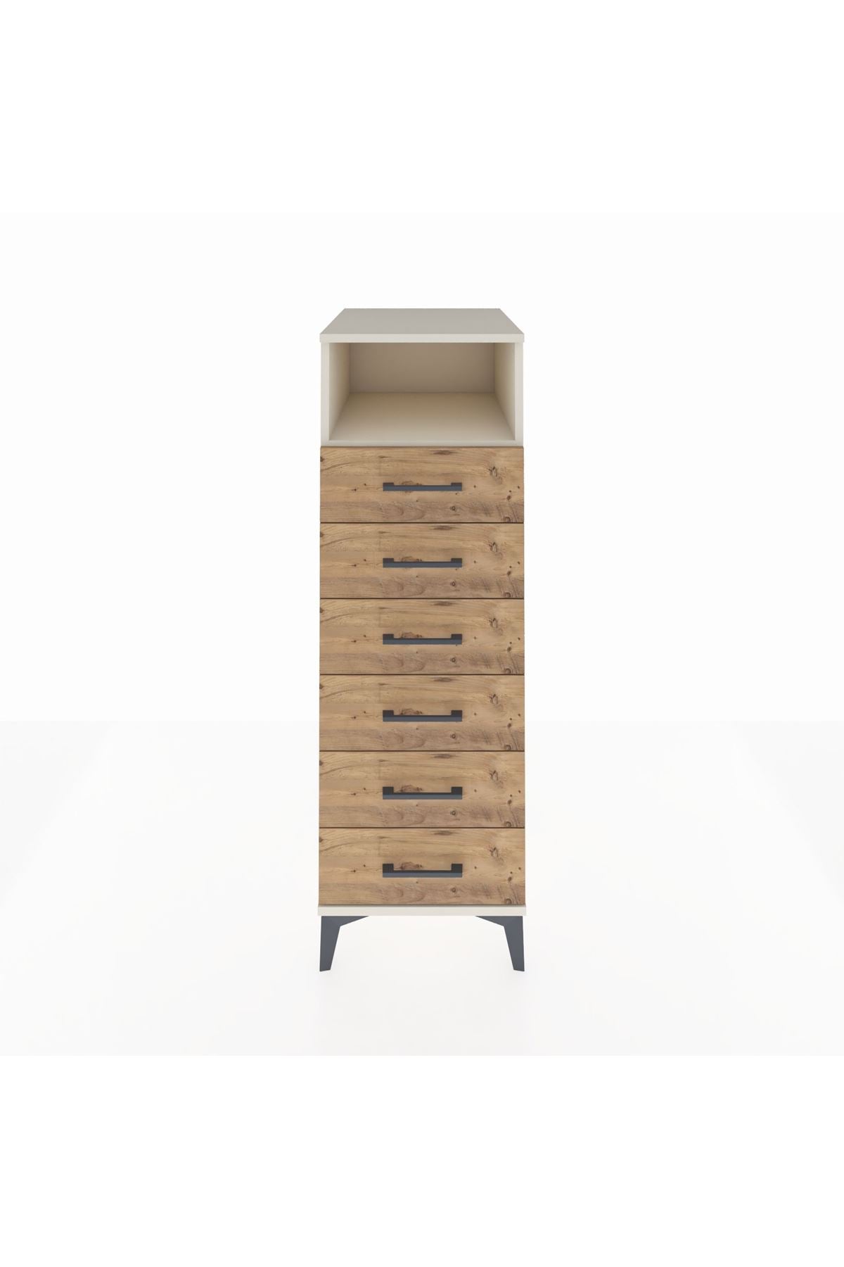 Kronos Dolap Tek Raflı 6 Çekmeceli 44x59x134 Aytaşı-Çam