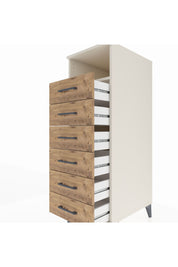 Kronos Dolap Tek Raflı 6 Çekmeceli 44x59x134 Aytaşı-Çam