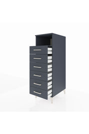 Kronos Dolap Tek Raflı 6 Çekmeceli 44x59x134 Antrasit-Antrasit