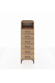 Kronos Dolap Tek Raflı 6 Çekmeceli 44x59x134 Çam-Çam