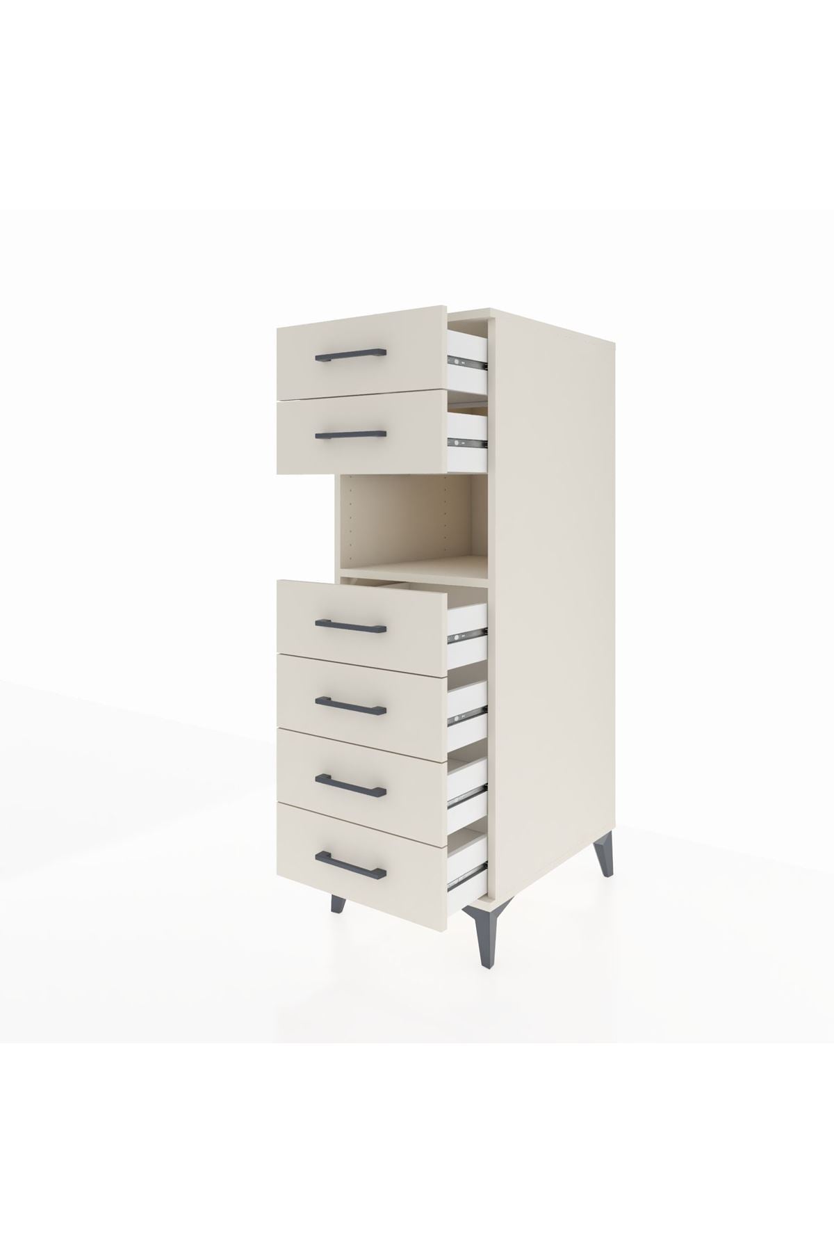 Kronos Dolap Tek Raflı 6 Çekmeceli 44x59x134 Aytaşı-Aytaşı