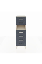 Kronos Dolap Tek Raflı 6 Çekmeceli 44x59x134 Aytaşı-Antrasit