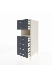 Kronos Dolap Tek Raflı 6 Çekmeceli 44x59x134 Aytaşı-Antrasit