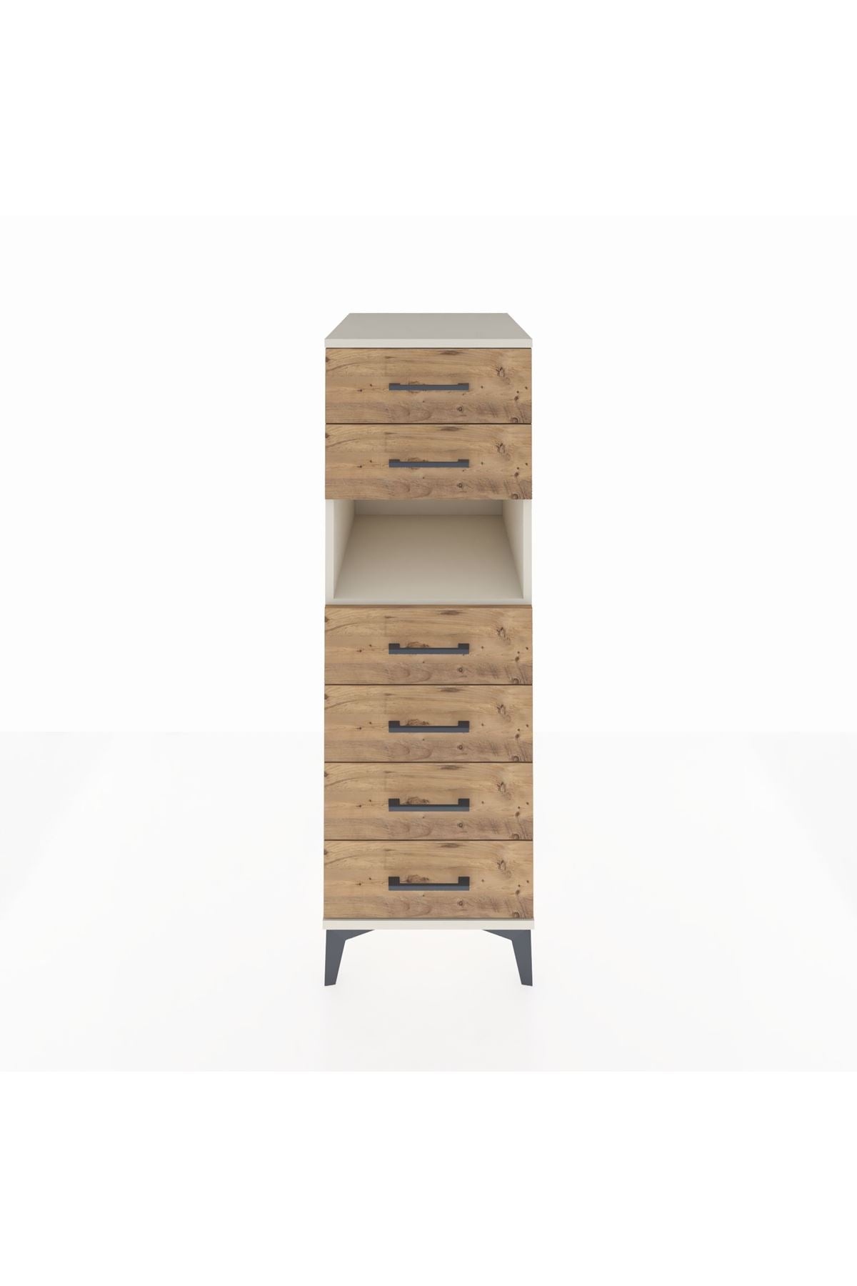 Kronos Dolap Tek Raflı 6 Çekmeceli 44x59x134 Aytaşı-Çam