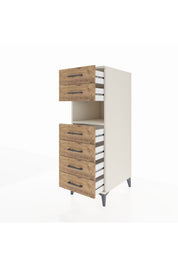 Kronos Dolap Tek Raflı 6 Çekmeceli 44x59x134 Aytaşı-Çam
