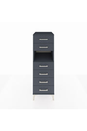 Kronos Dolap Tek Raflı 6 Çekmeceli 44x59x134 Antrasit-Antrasit