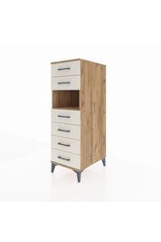 Kronos Dolap Tek Raflı 6 Çekmeceli 44x59x134 Çam-Aytaşı