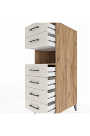 Kronos Dolap Tek Raflı 6 Çekmeceli 44x59x134 Çam-Aytaşı
