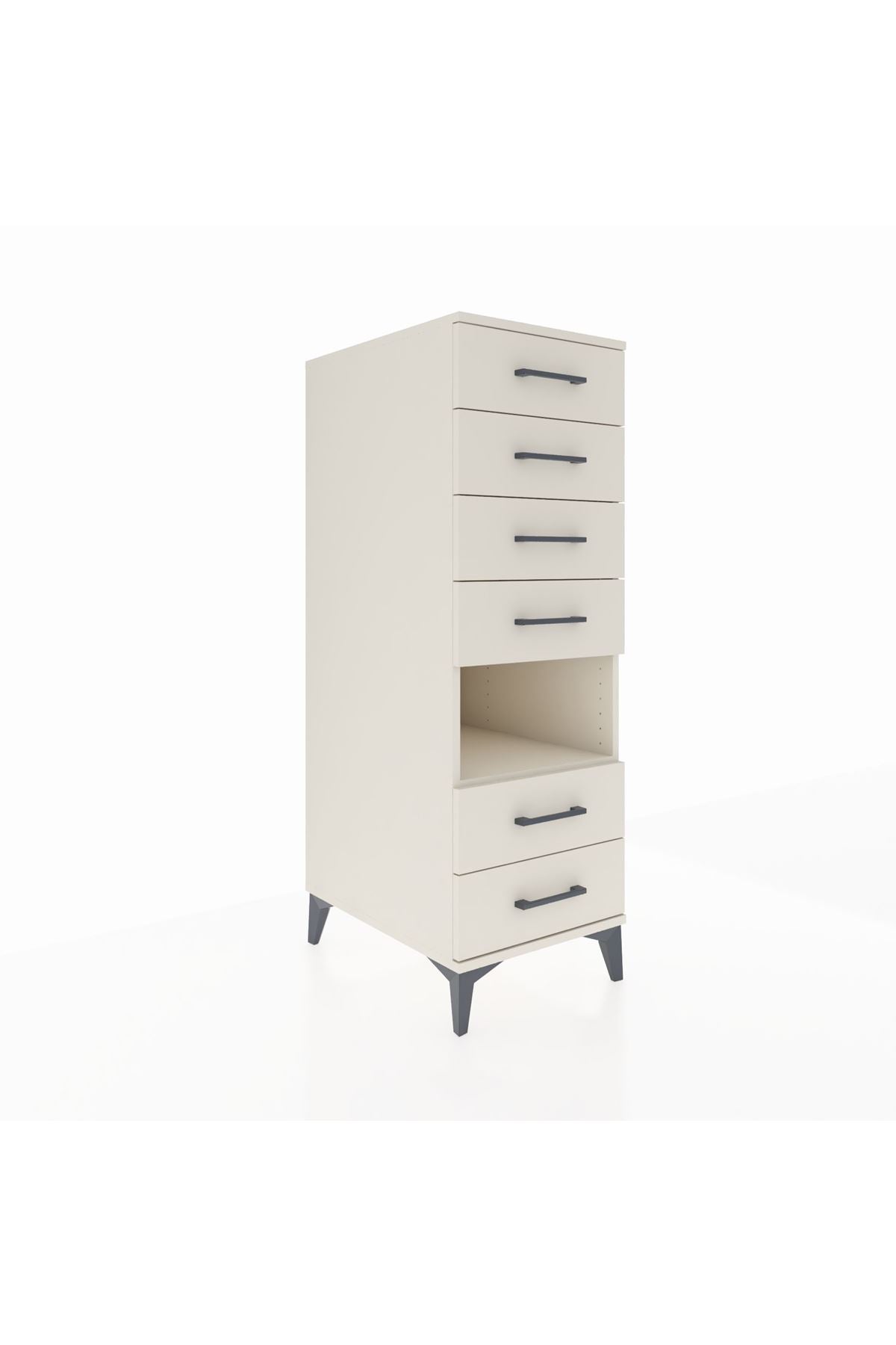 Kronos Dolap Tek Raflı 6 Çekmeceli 44x59x134 Aytaşı-Aytaşı