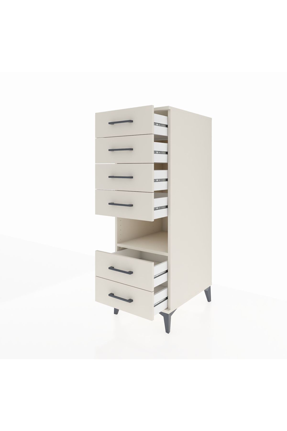 Kronos Dolap Tek Raflı 6 Çekmeceli 44x59x134 Aytaşı-Aytaşı