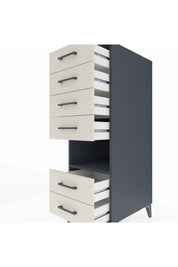 Kronos Dolap Tek Raflı 6 Çekmeceli 44x59x134 Antrasit-Aytaşı