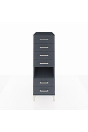 Kronos Dolap Tek Raflı 6 Çekmeceli 44x59x134 Antrasit-Antrasit