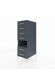 Kronos Dolap Tek Raflı 6 Çekmeceli 44x59x134 Antrasit-Antrasit