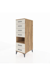 Kronos Dolap Tek Raflı 6 Çekmeceli 44x59x134 Çam-Aytaşı