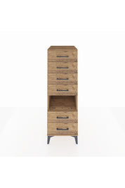 Kronos Dolap Tek Raflı 6 Çekmeceli 44x59x134 Çam-Çam