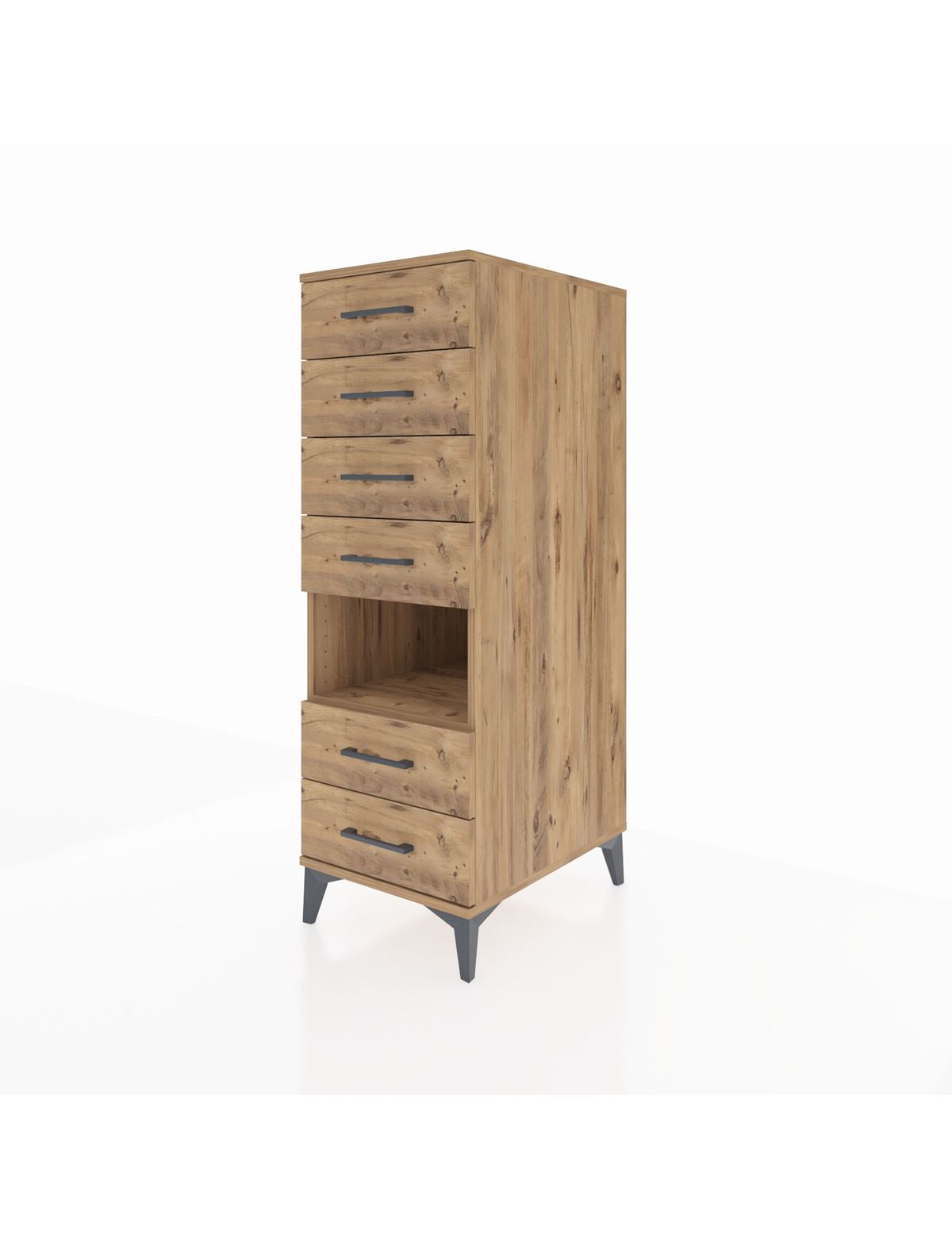 Kronos Dolap Tek Raflı 6 Çekmeceli 44x59x134 - S82M131V9C