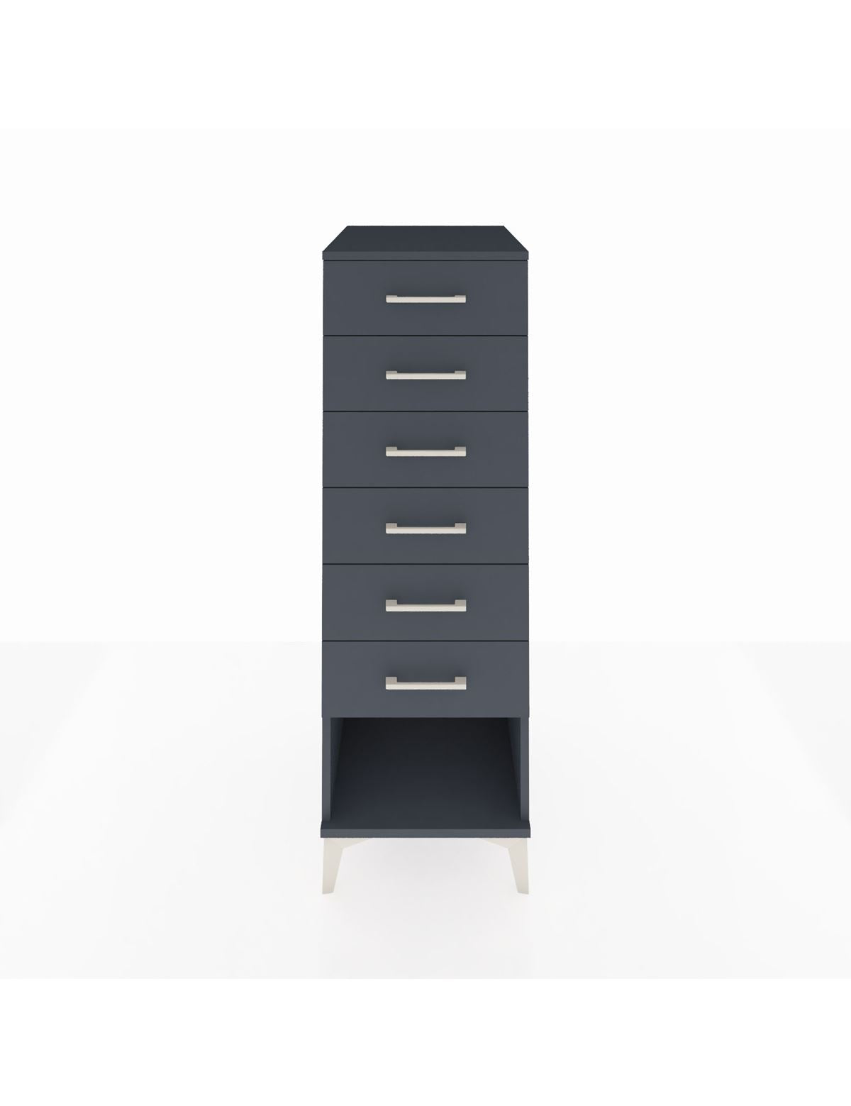 Kronos Dolap 6 Çekmeceli 44x59x134 Antrasit-Antrasit