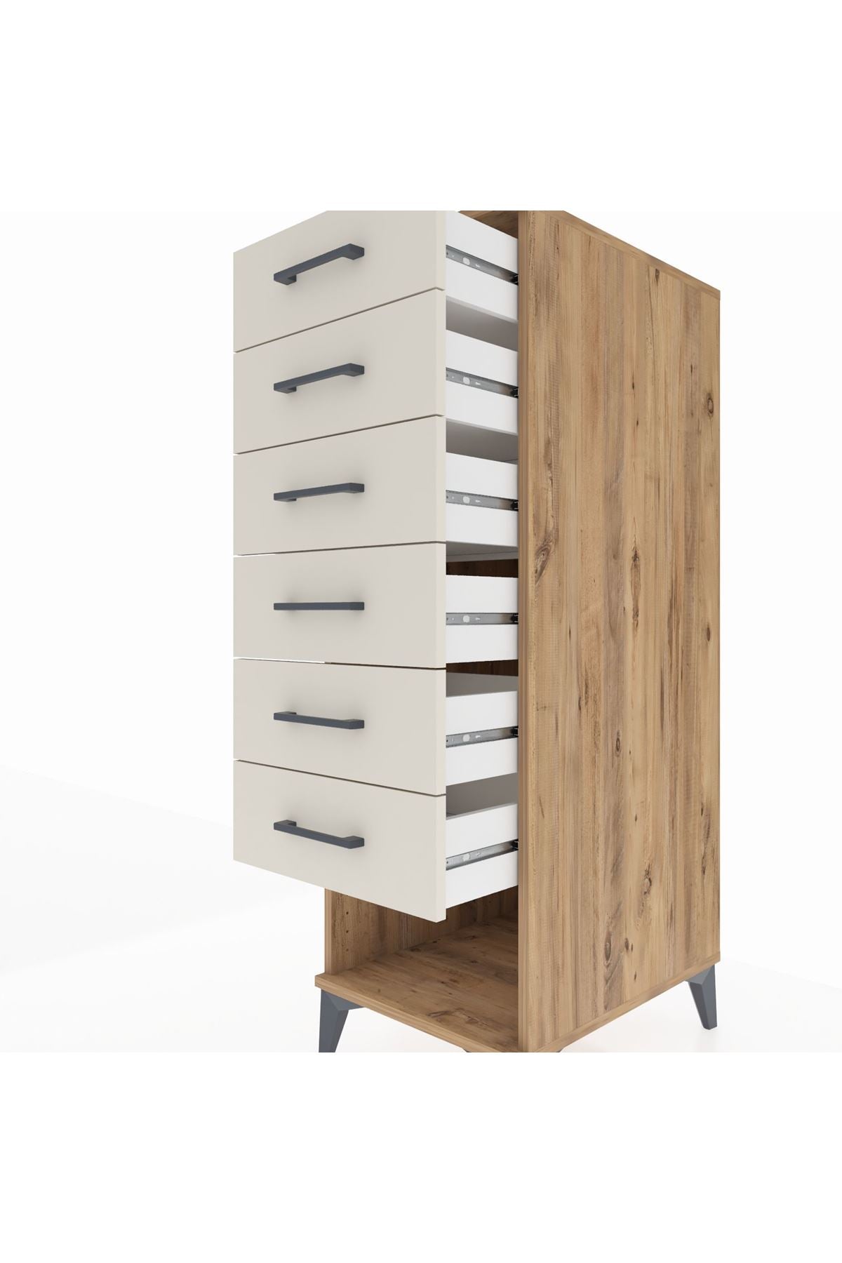Kronos Dolap 6 Çekmeceli 44x59x134 Çam-Aytaşı