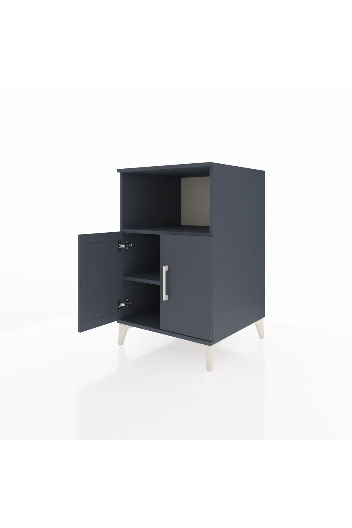 Kronos Komodin 2 Raflı 2 Kapaklı 60x59x96 Antrasit-Antrasit