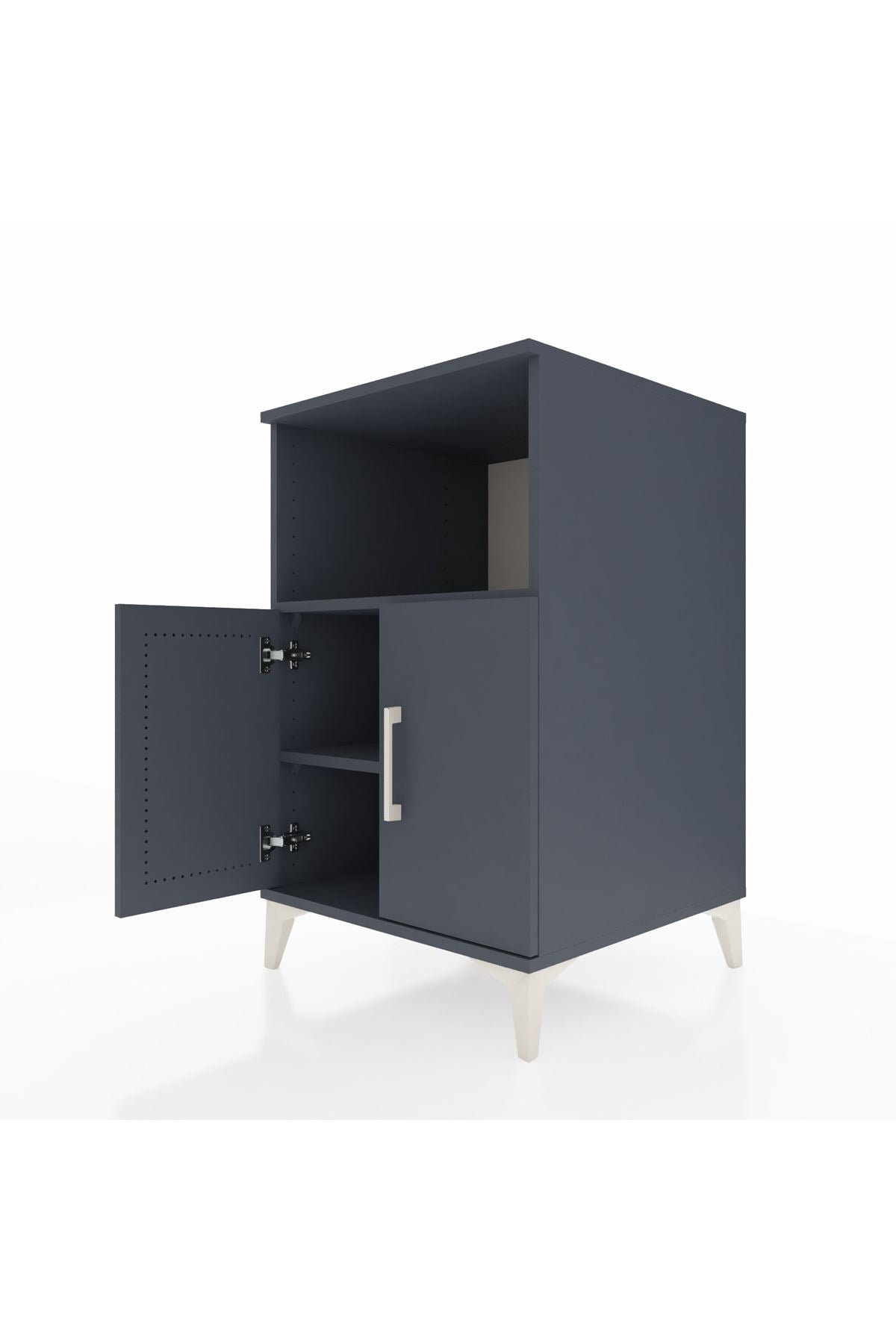 Kronos Komodin 2 Raflı 2 Kapaklı 60x59x96 Antrasit-Antrasit