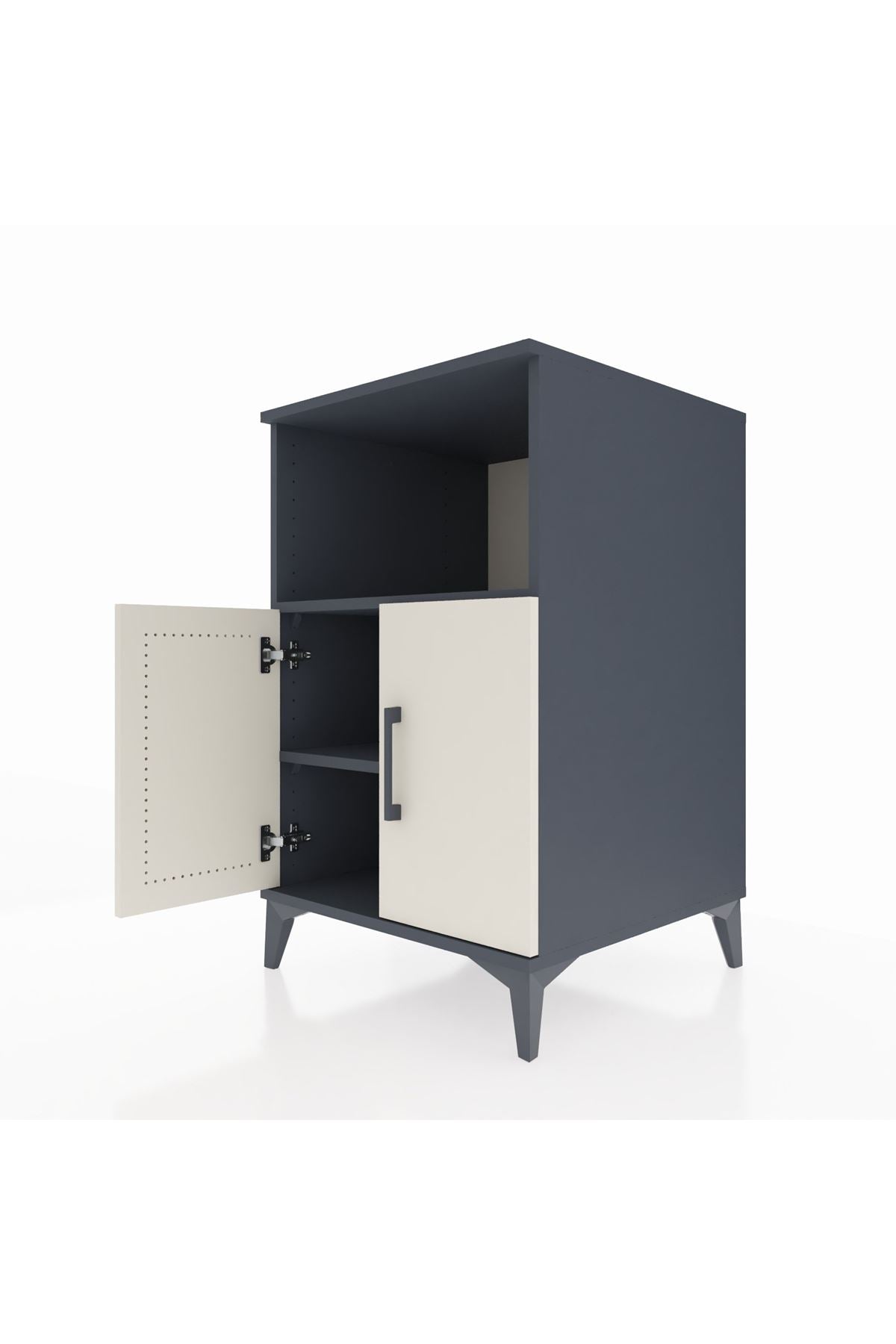 Kronos Komodin 2 Raflı 2 Kapaklı 60x59x96 Antrasit-Aytaşı