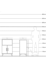 Kronos Komodin 2 Raflı 2 Kapaklı 60x59x96 Aytaşı-Çam