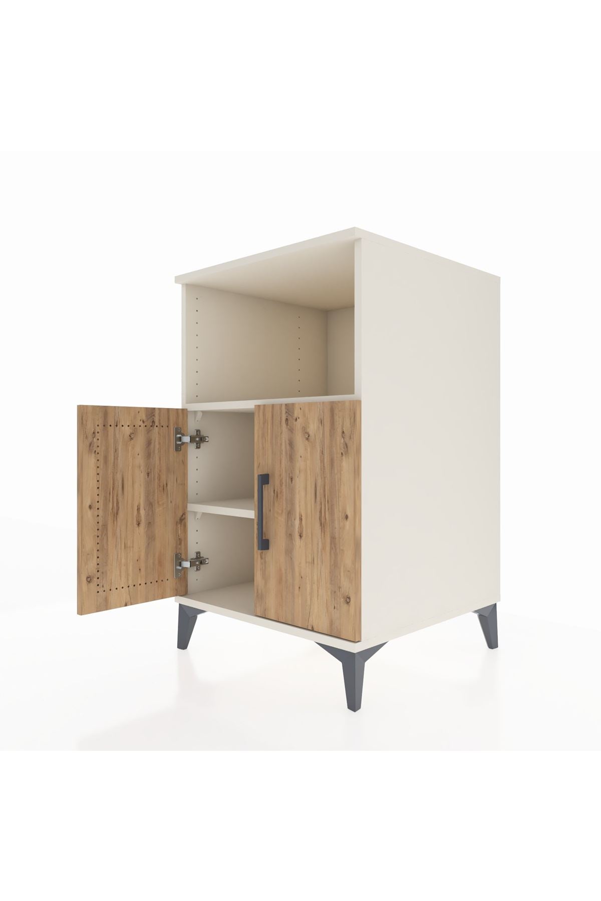 Kronos Komodin 2 Raflı 2 Kapaklı 60x59x96 Aytaşı-Çam