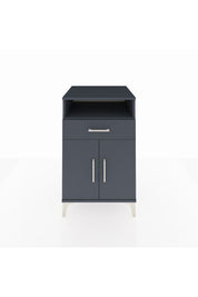 Kronos Komodin 2 Raflı Tek Çekmeceli 2 Kapaklı 60x59x96 Antrasit-Antrasit