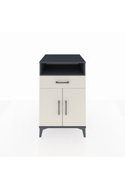 Kronos Komodin 2 Raflı Tek Çekmeceli 2 Kapaklı 60x59x96 Antrasit-Aytaşı