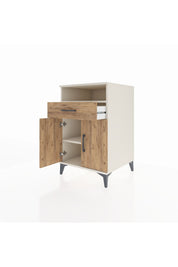 Kronos Komodin 2 Raflı Tek Çekmeceli 2 Kapaklı 60x59x96 Aytaşı-Çam