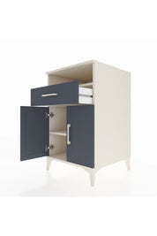 Kronos Komodin 2 Raflı Tek Çekmeceli 2 Kapaklı 60x59x96 Aytaşı-Antrasit