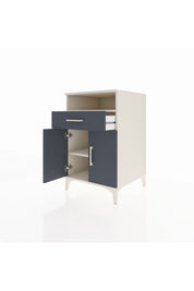 Kronos Komodin 2 Raflı Tek Çekmeceli 2 Kapaklı 60x59x96 Aytaşı-Antrasit