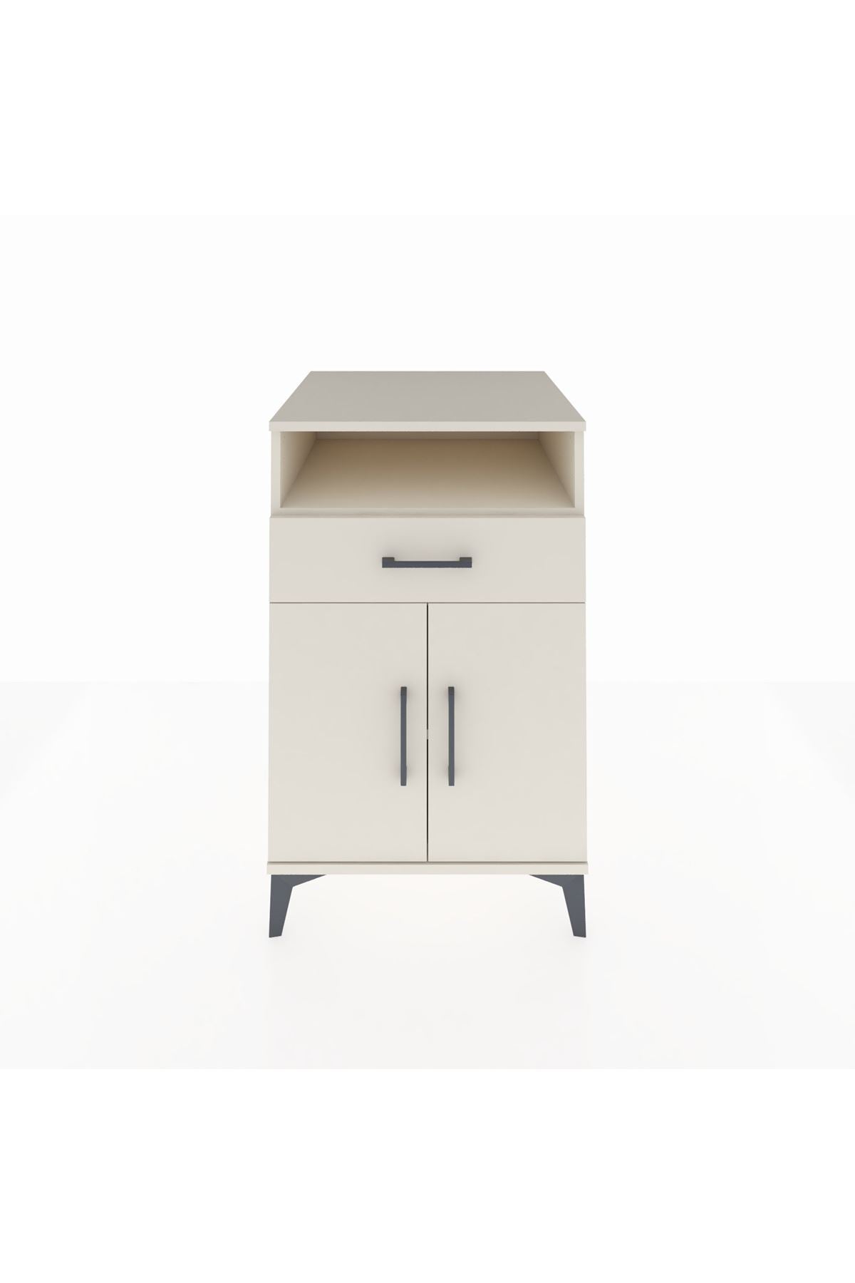 Kronos Komodin 2 Raflı Tek Çekmeceli 2 Kapaklı 60x59x96 Aytaşı-Aytaşı