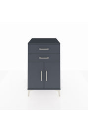 Kronos Komodin Tek Raflı 2 Çekmeceli 2 Kapaklı 60x59x96 Antrasit-Antrasit