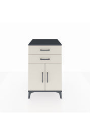 Kronos Komodin Tek Raflı 2 Çekmeceli 2 Kapaklı 60x59x96 Antrasit-Aytaşı