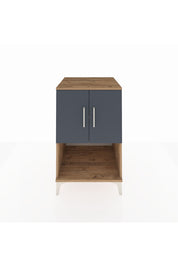 Kronos Komodin 2 Raflı 2 Kapaklı 60x59x96 Çam-Antrasit