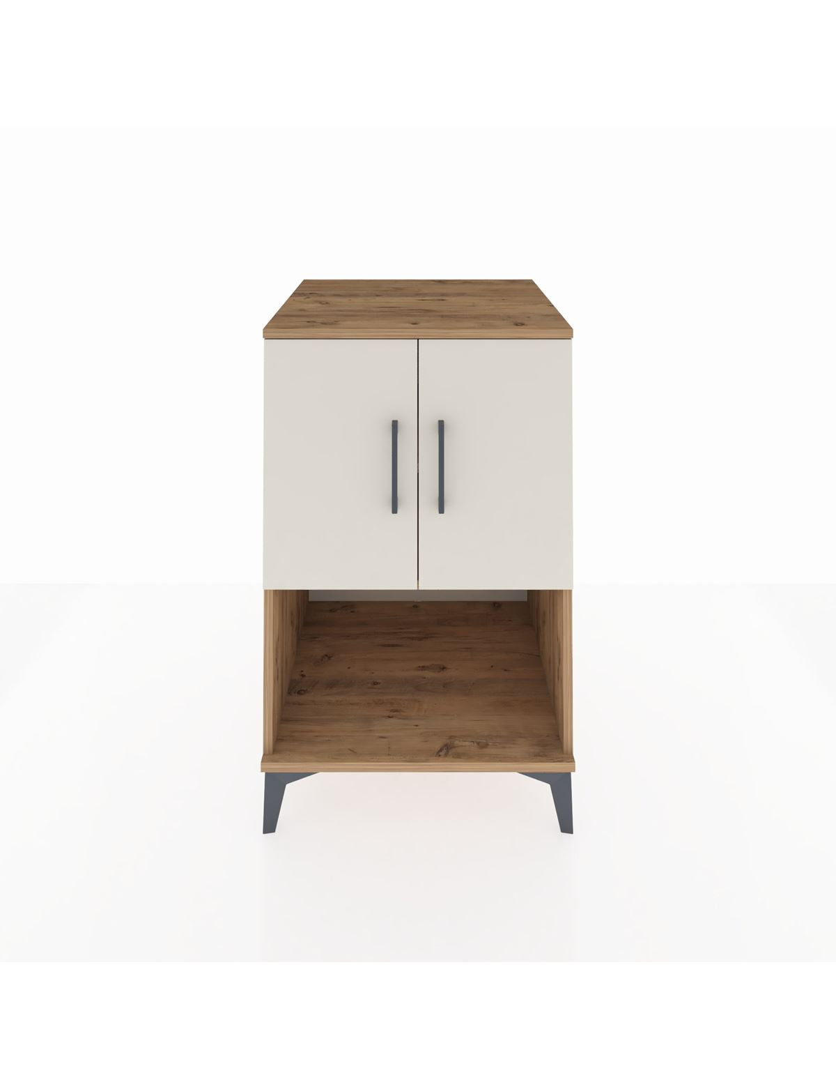 Kronos Komodin 2 Raflı 2 Kapaklı 60x59x96 Çam-Aytaşı