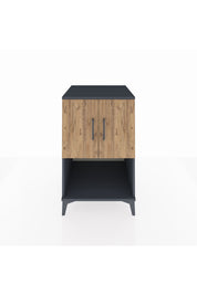 Kronos Komodin 2 Raflı 2 Kapaklı 60x59x96 Antrasit-Çam