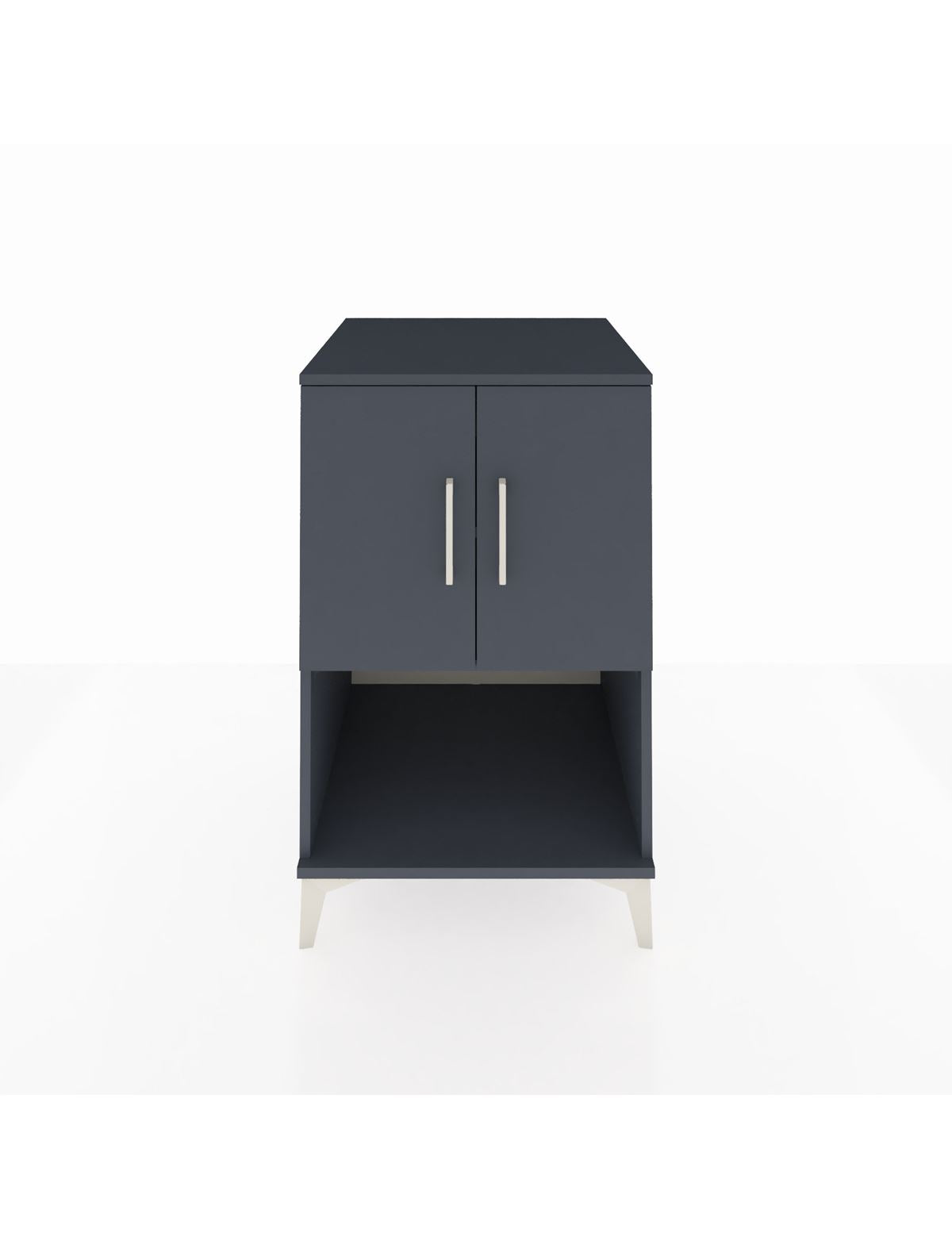 Kronos Komodin 2 Raflı 2 Kapaklı 60x59x96 Antrasit-Antrasit