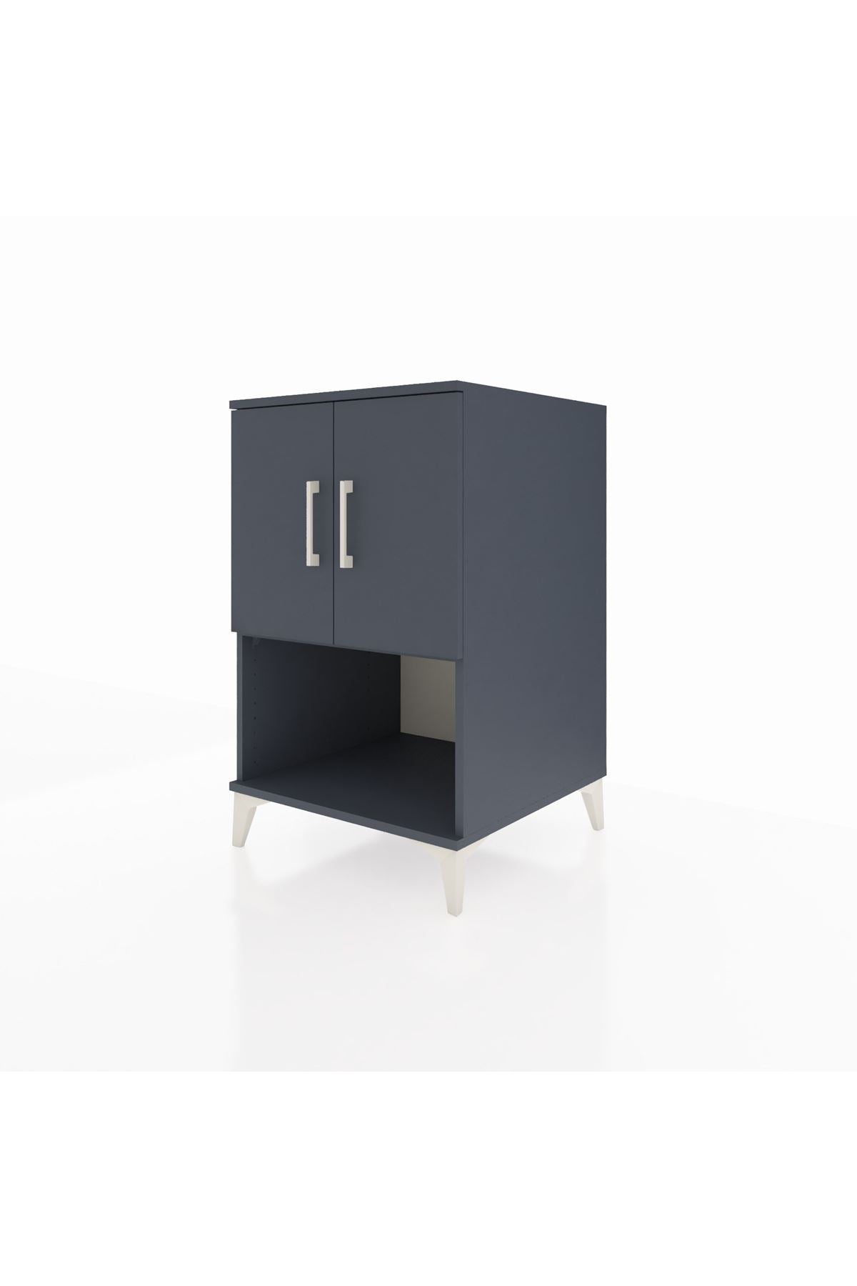 Kronos Komodin 2 Raflı 2 Kapaklı 60x59x96 Antrasit-Antrasit