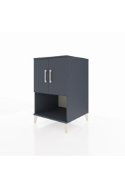 Kronos Komodin 2 Raflı 2 Kapaklı 60x59x96 Antrasit-Antrasit