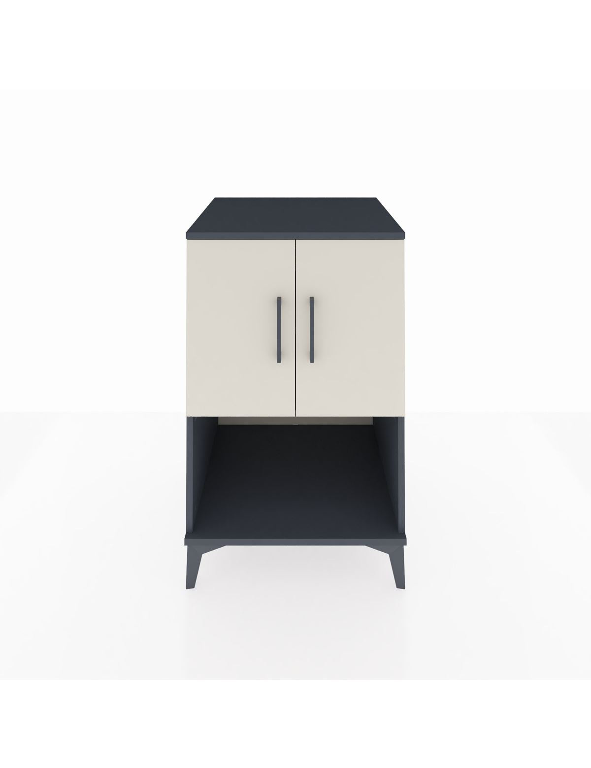 Kronos Komodin 2 Raflı 2 Kapaklı 60x59x96 Antrasit-Aytaşı