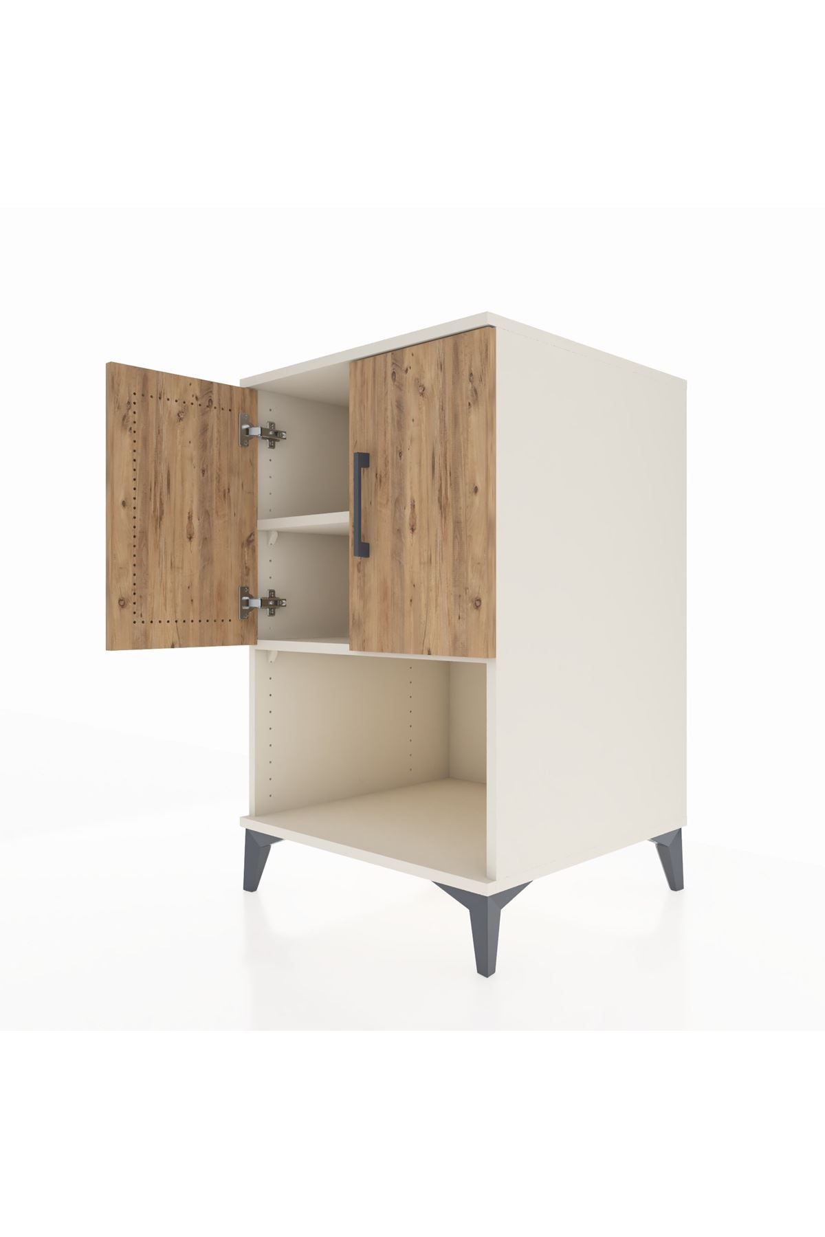 Kronos Komodin 2 Raflı 2 Kapaklı 60x59x96 Aytaşı-Çam